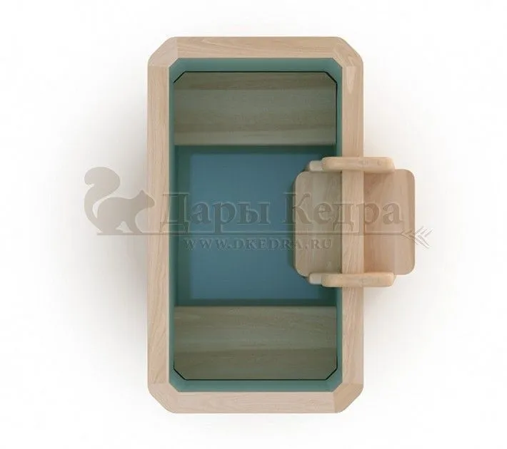 Купель прямоугольная из кедра с пластиковой вставкой