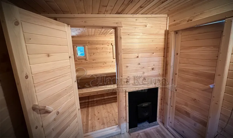Каркасно-щитовая баня из кедра «Оптима»