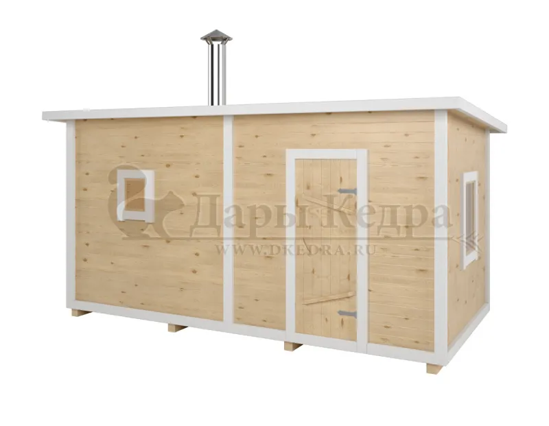 Каркасно-щитовая баня из кедра «Оптима»