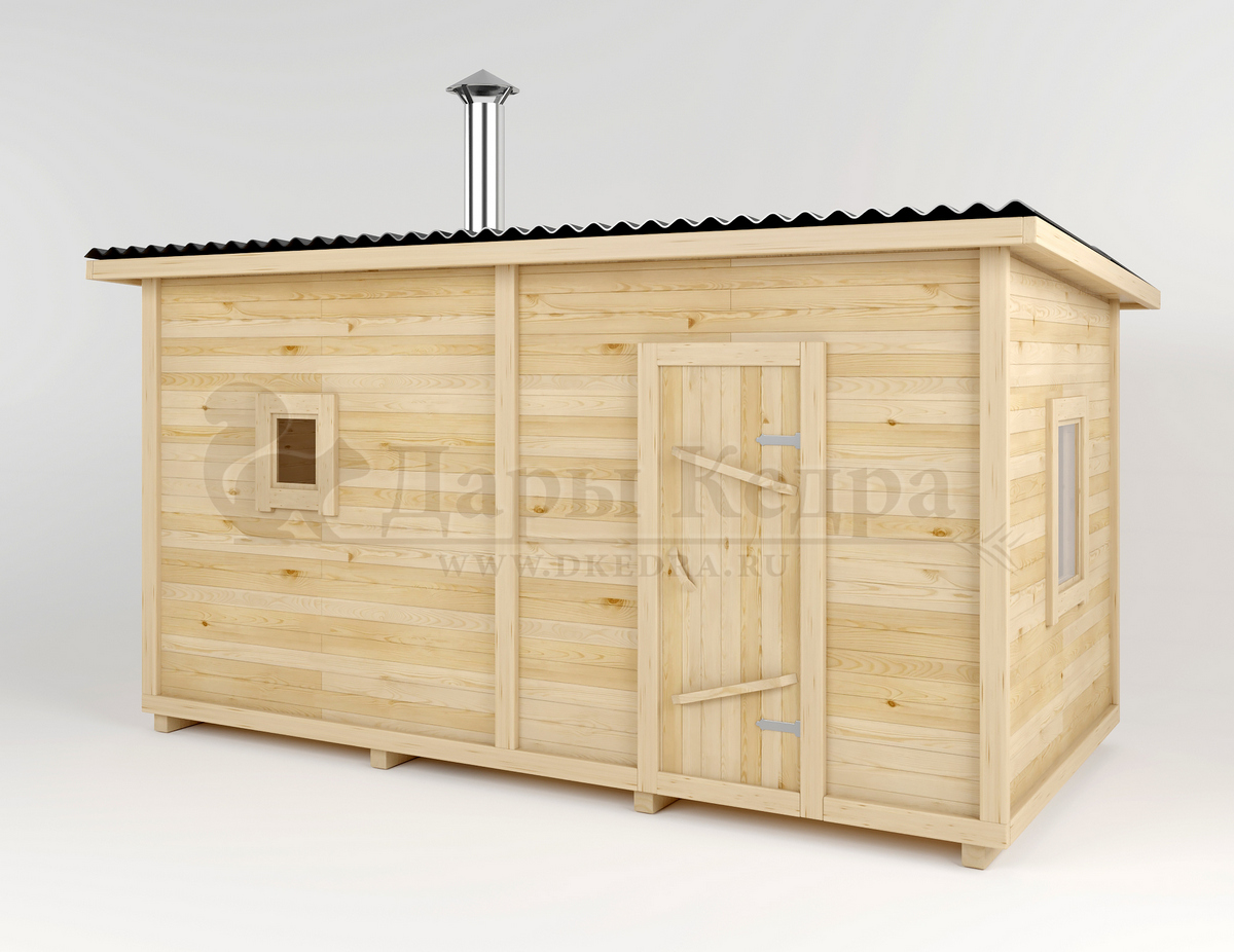Каркасно-щитовая баня из кедра «Оптима»